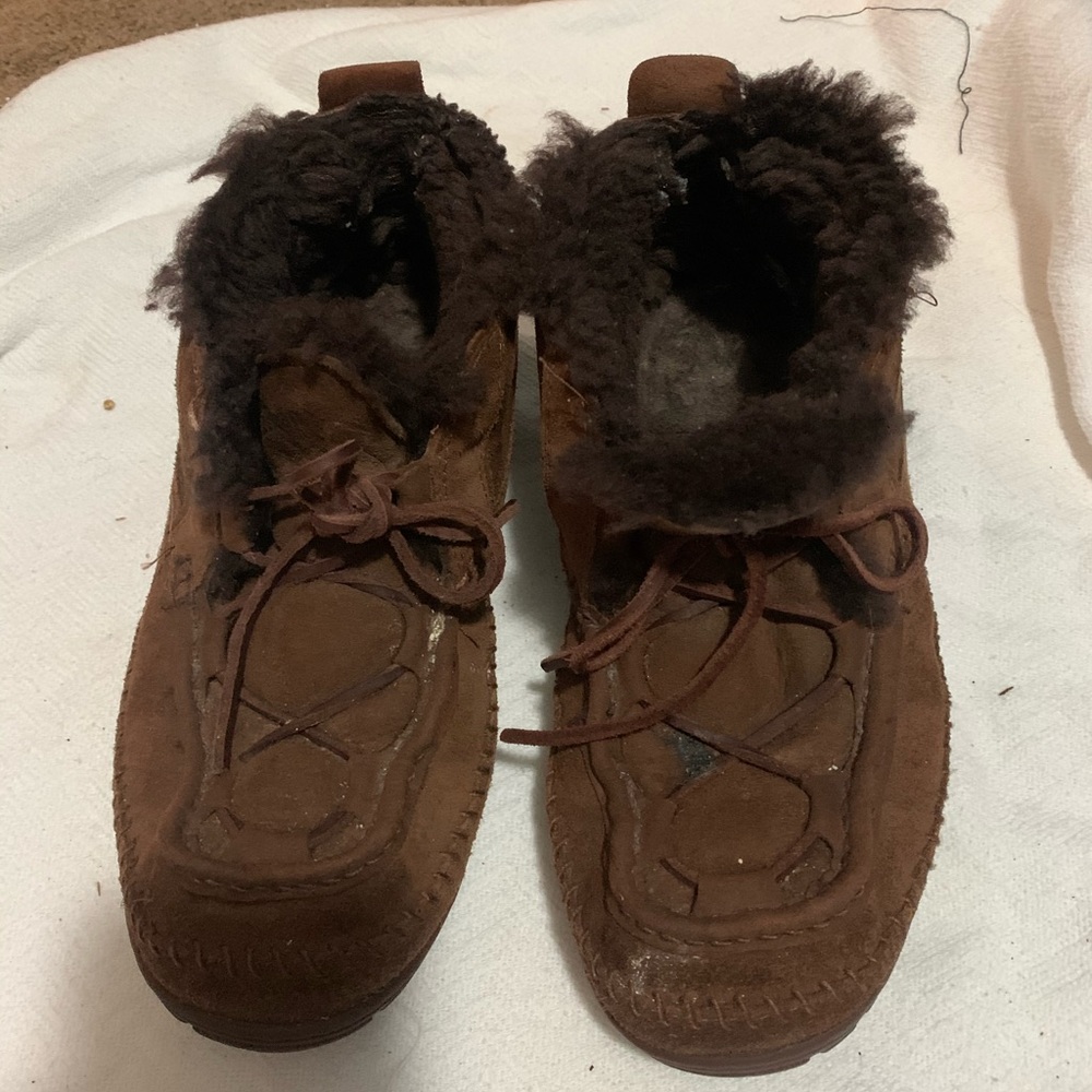 L.l bean slip on slippers moccasin size 10